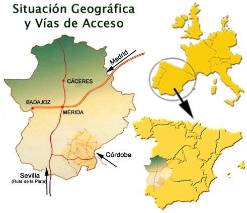 MAP OF EXTREMADURA